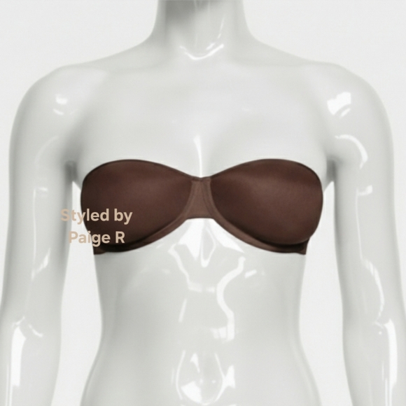 SKIMS Other - 💕NWT SKIMS Weightless Lightly Lined Strapless Underwire Bra Brown Cocoa 32DDDD